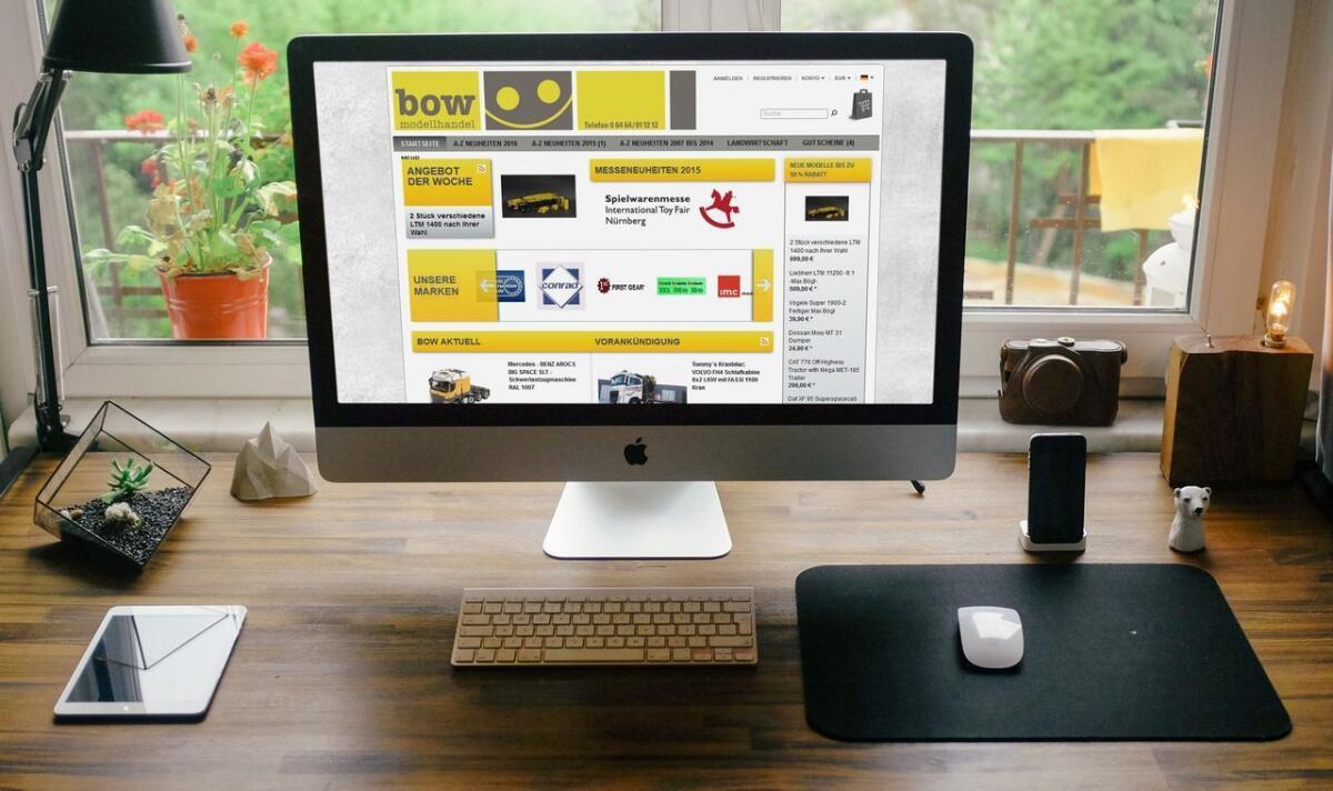 BOW Modellhandel – Website Screenshot der Website von BOW Modellhandel.