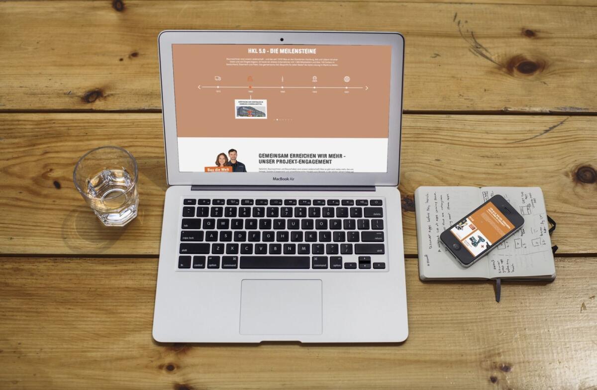 Website „Bau die Welt besser“ auf einem Laptop.