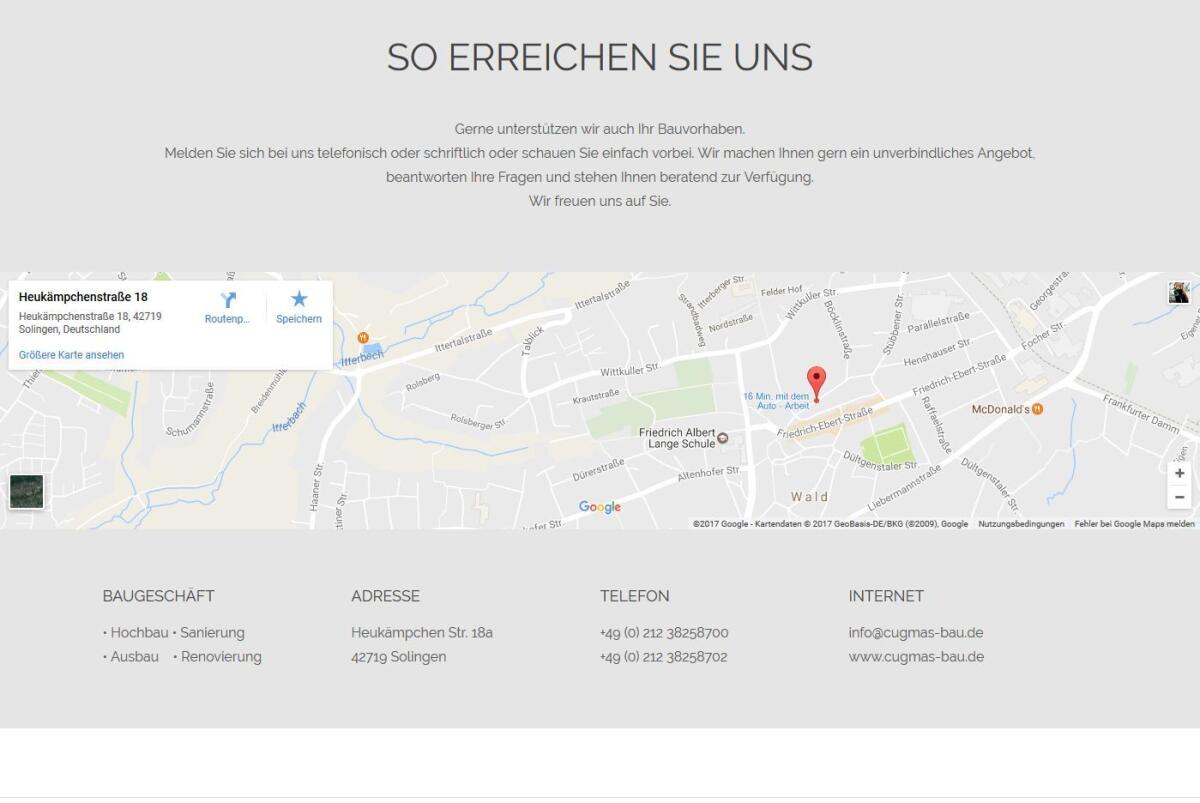 Screenshot der Startseite von Vincenc Cugmas.