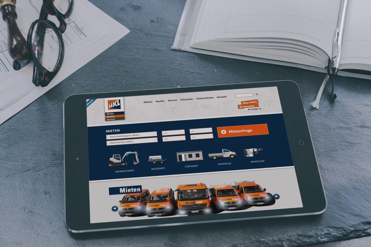 HKL Baumaschinen – Website Screenshot der Website von HKL Baumaschinen.