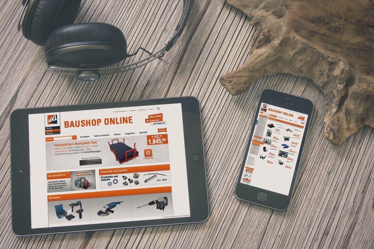 HKL Baushop – Website Screenshot der Website von HKL Baushop.