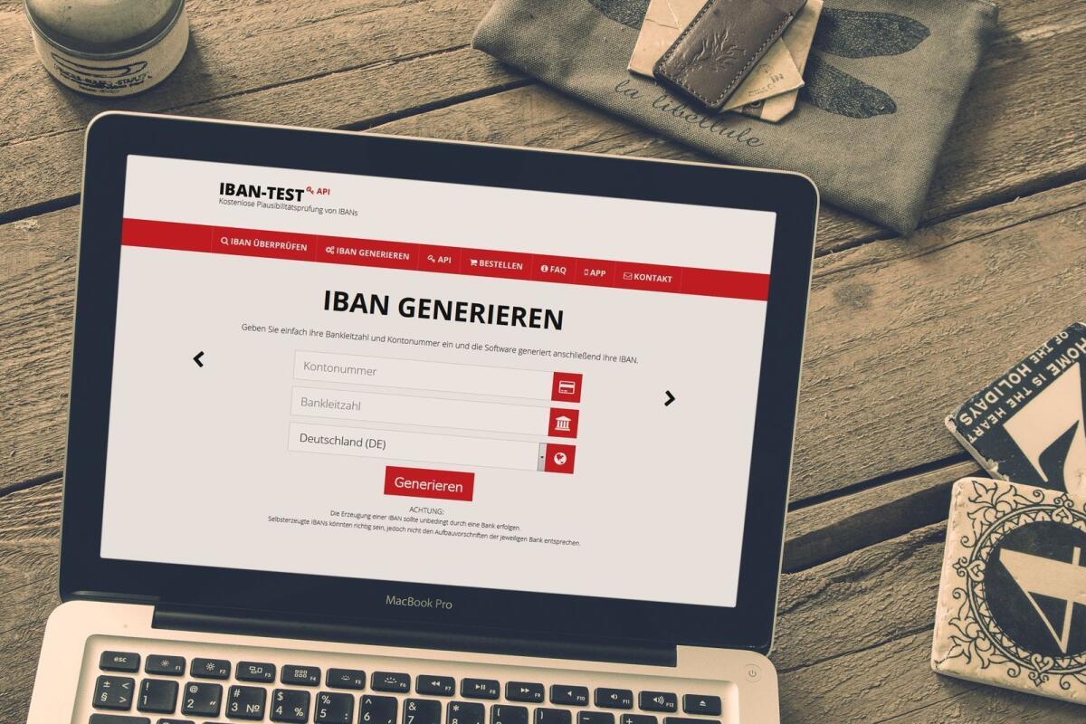 IBAN-Test – Website Screenshot der Website von IBAN-Test.