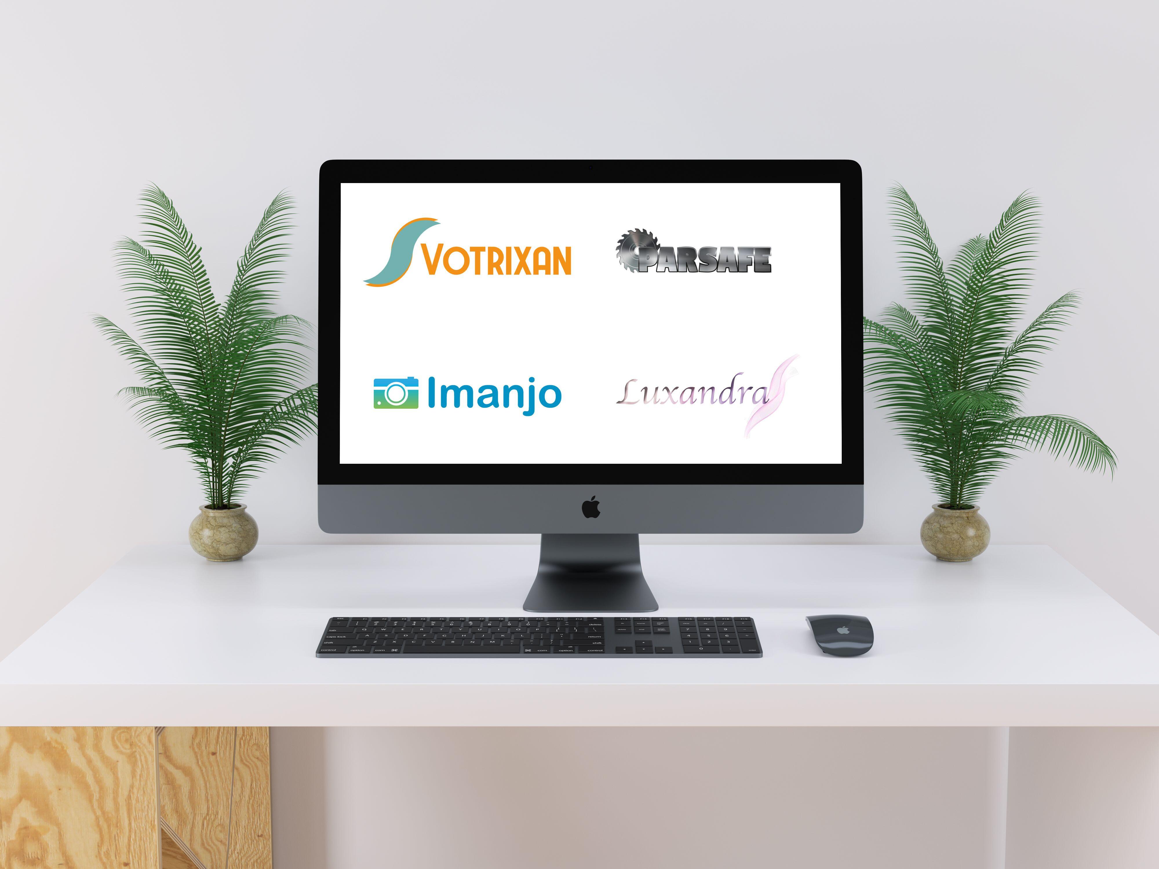 Referenzlogos als Website-Mockup Mehrere Kundenlogos auf einem Monitor als Website-Mockup.