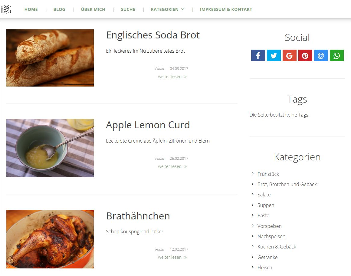 Paula’s Rezepte – Aktuelles Aktuelles auf der Website von Paula’s Rezepte.