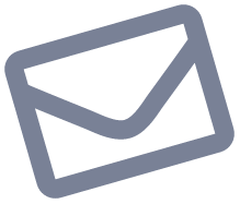 Graues Symbol eines Briefumschlags.