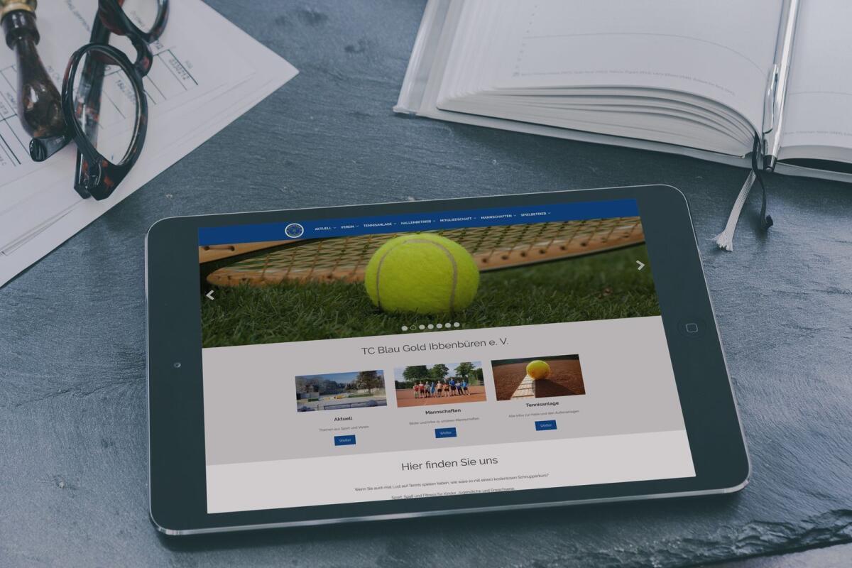 TC Blau-Gold – Website Screenshot der Website von TC Blau-Gold.