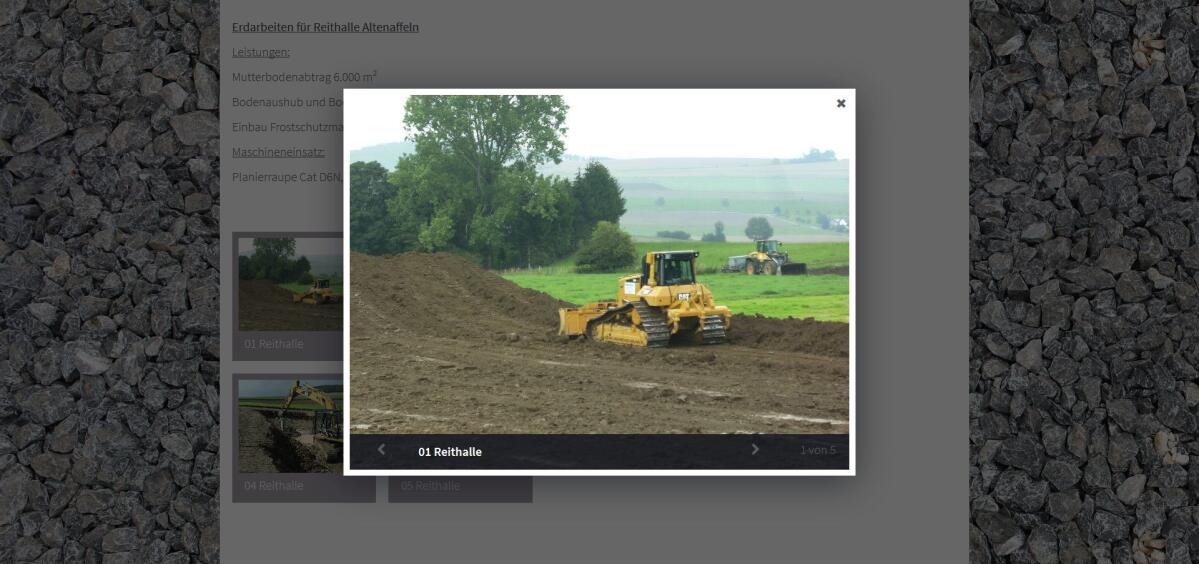 Galerie auf der Website von Hendler Abbruch und Erdbau.