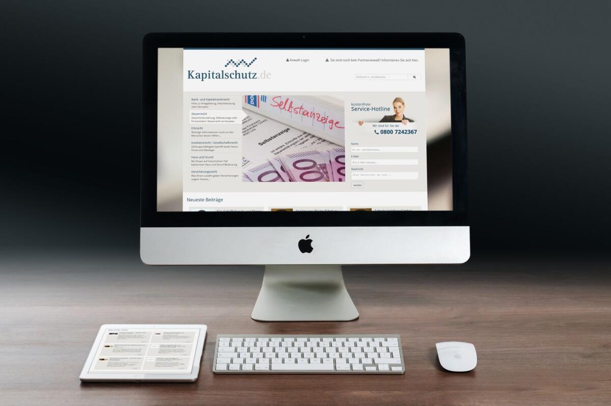 Screenshot der Website von Kapitalschutz.de.