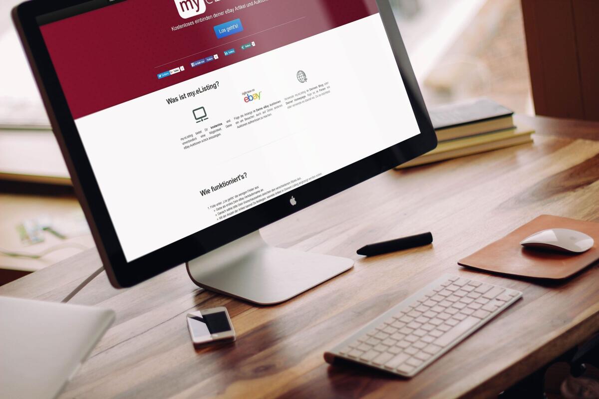 my eListing – Website Screenshot der Website von my eListing.